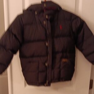 Ralph Lauren Double RL Blue Puffer Jacket Insulated Quilted Design